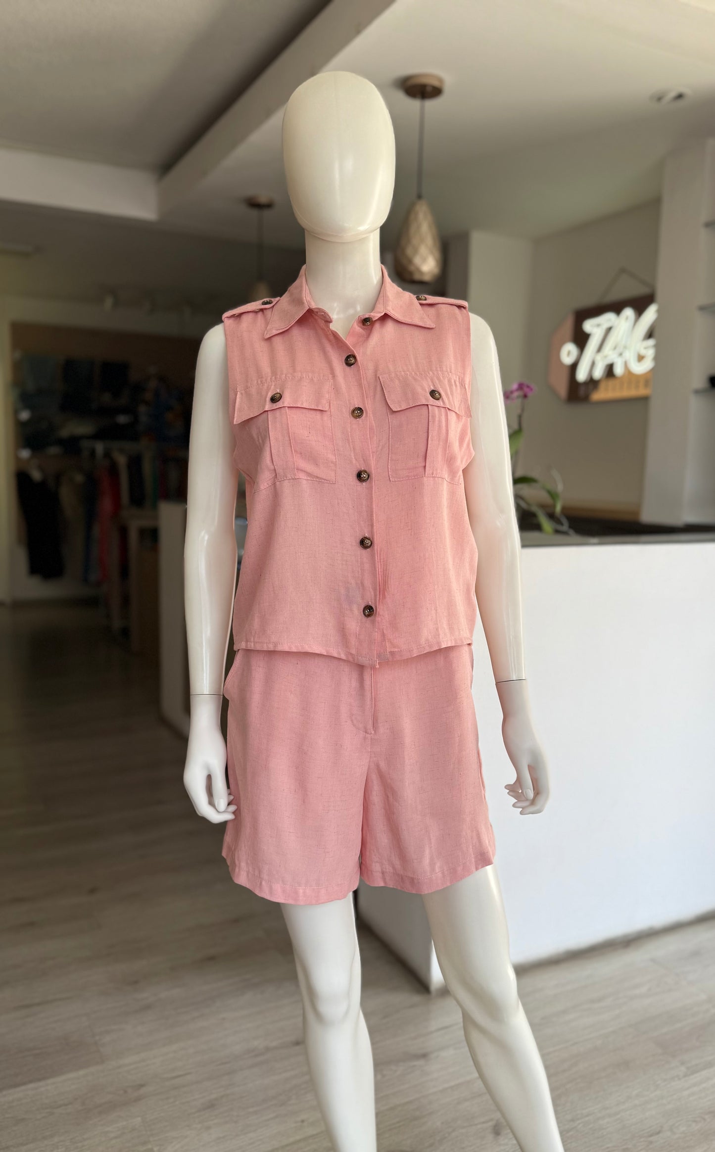 Blusa Camisera Rosa