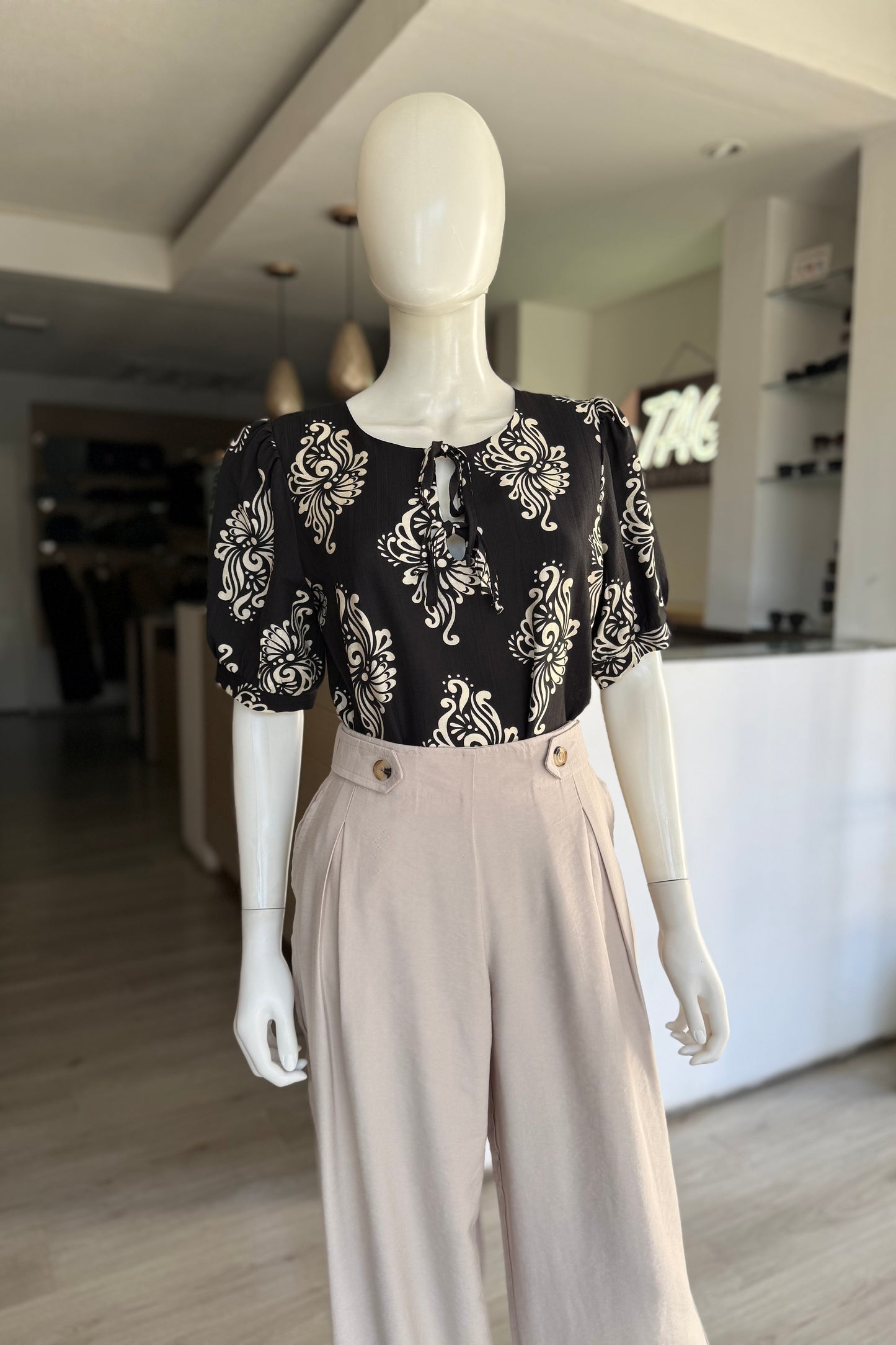 Blusa Negra Print