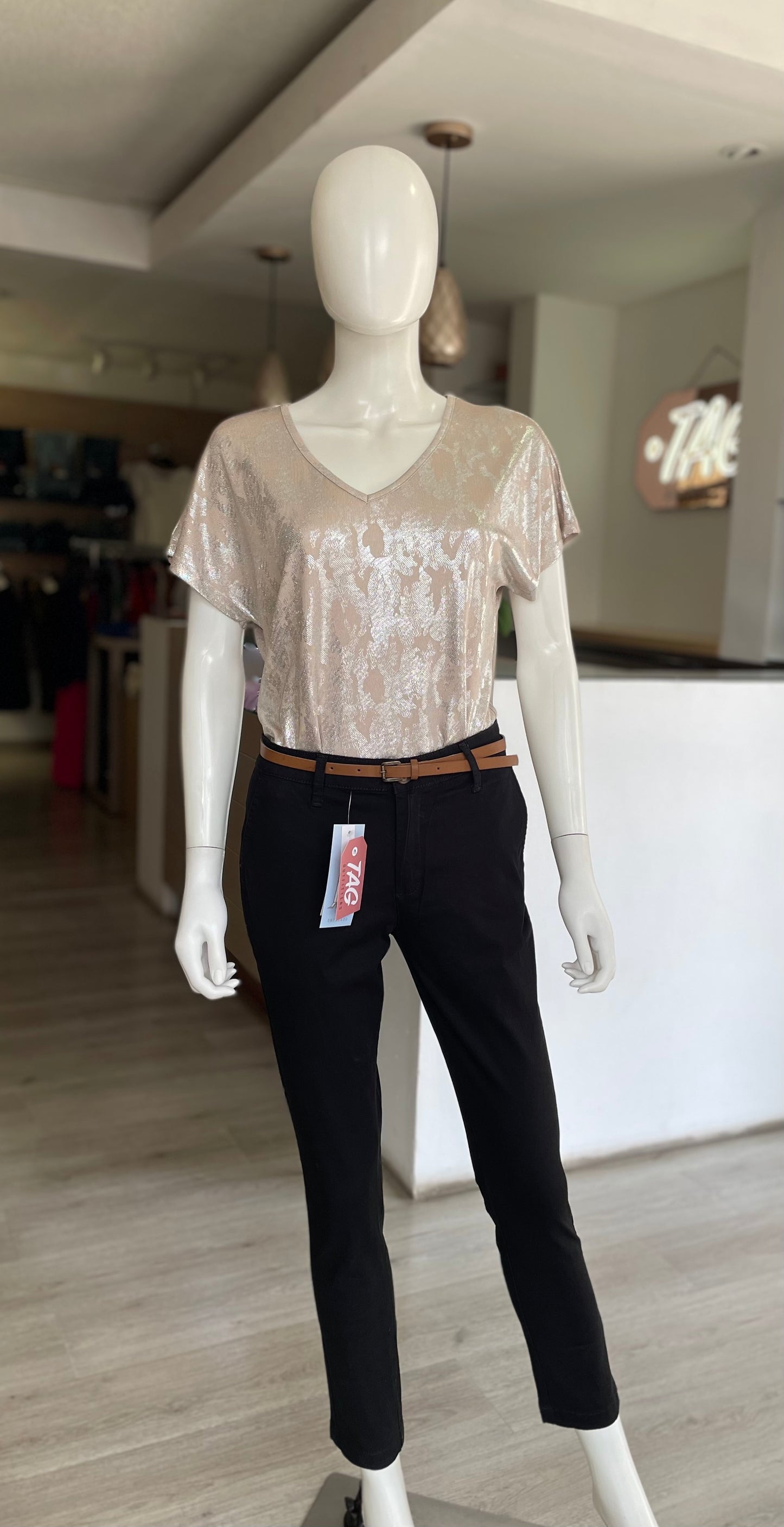 Blusa Beige Plata