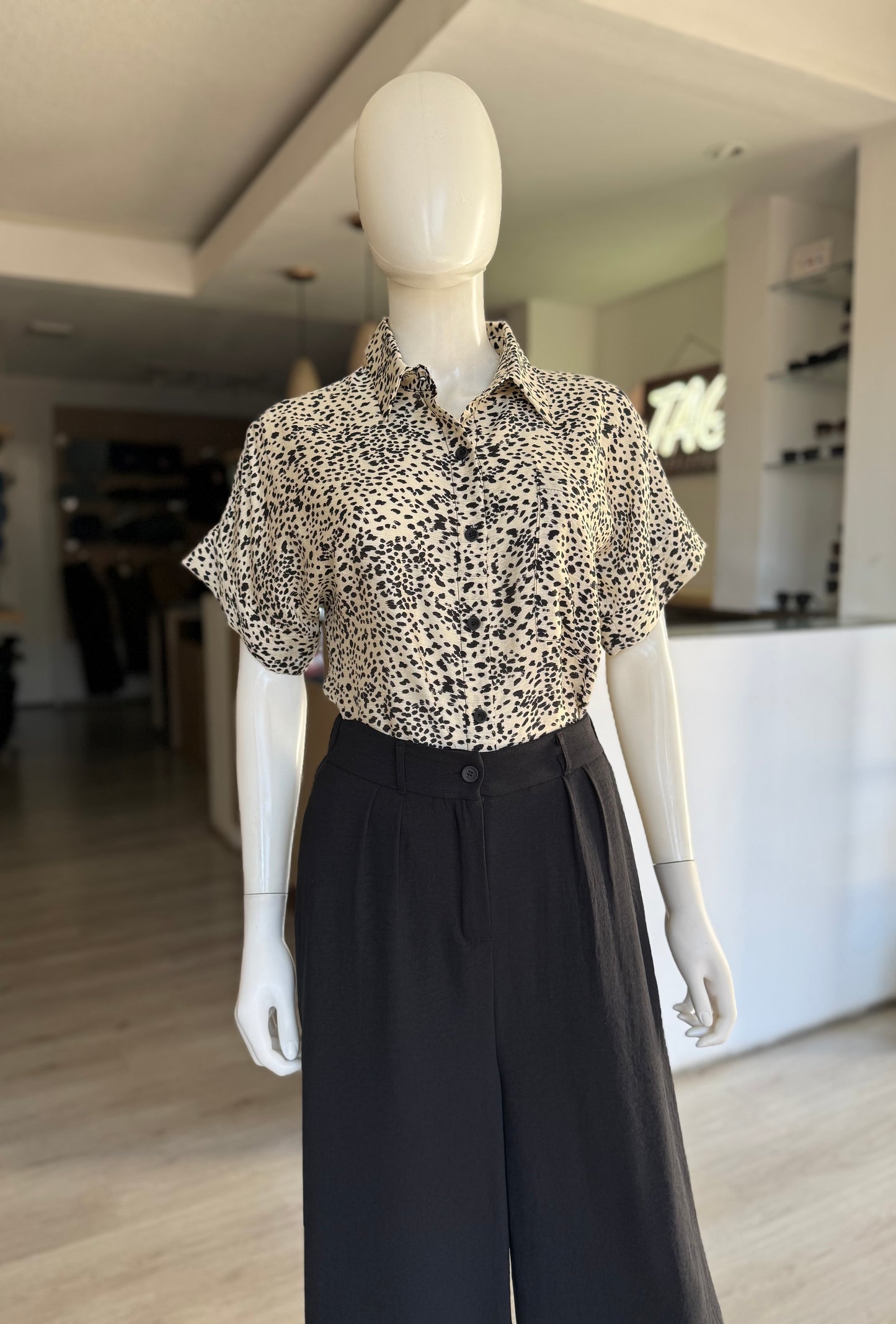 Blusa Beige Print