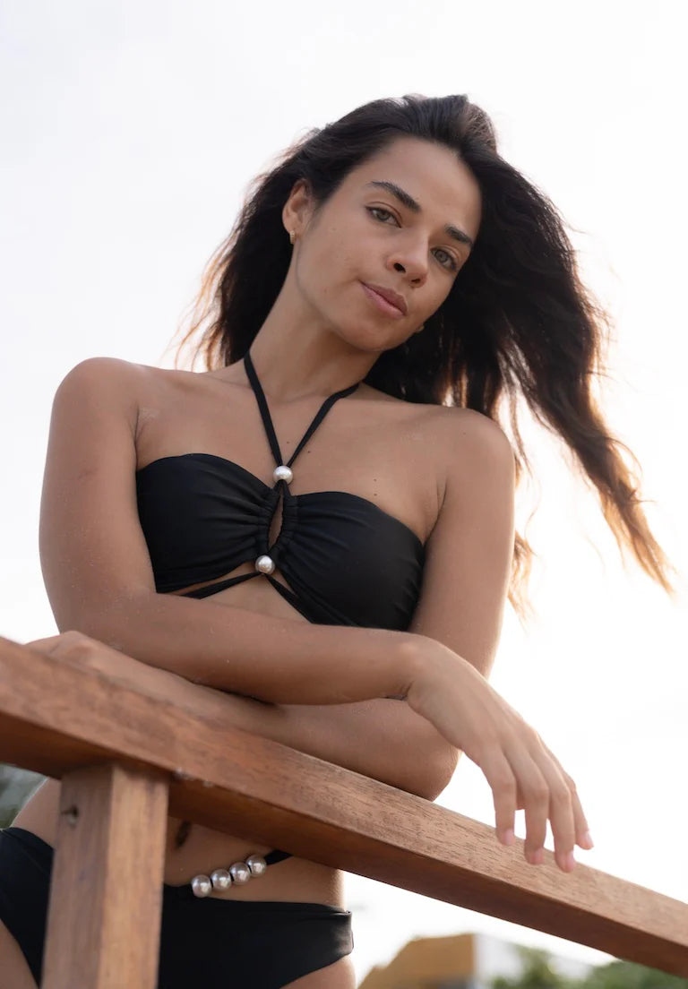 Bikini Negro Perlas