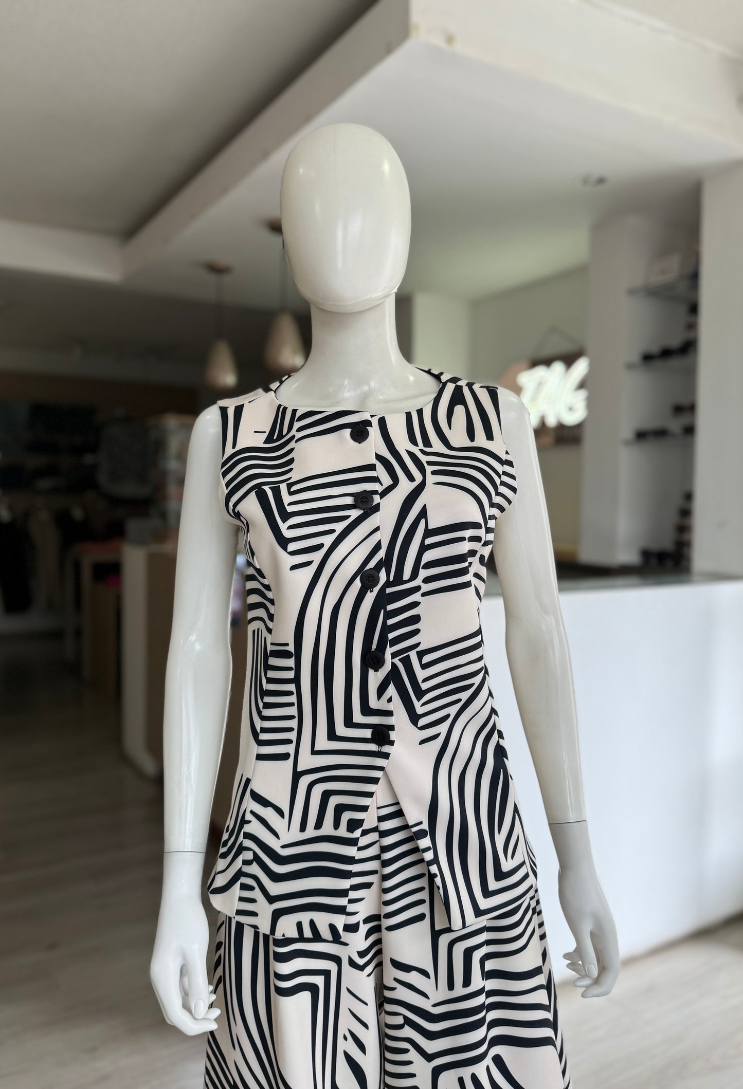 Chaleco Ivory Print