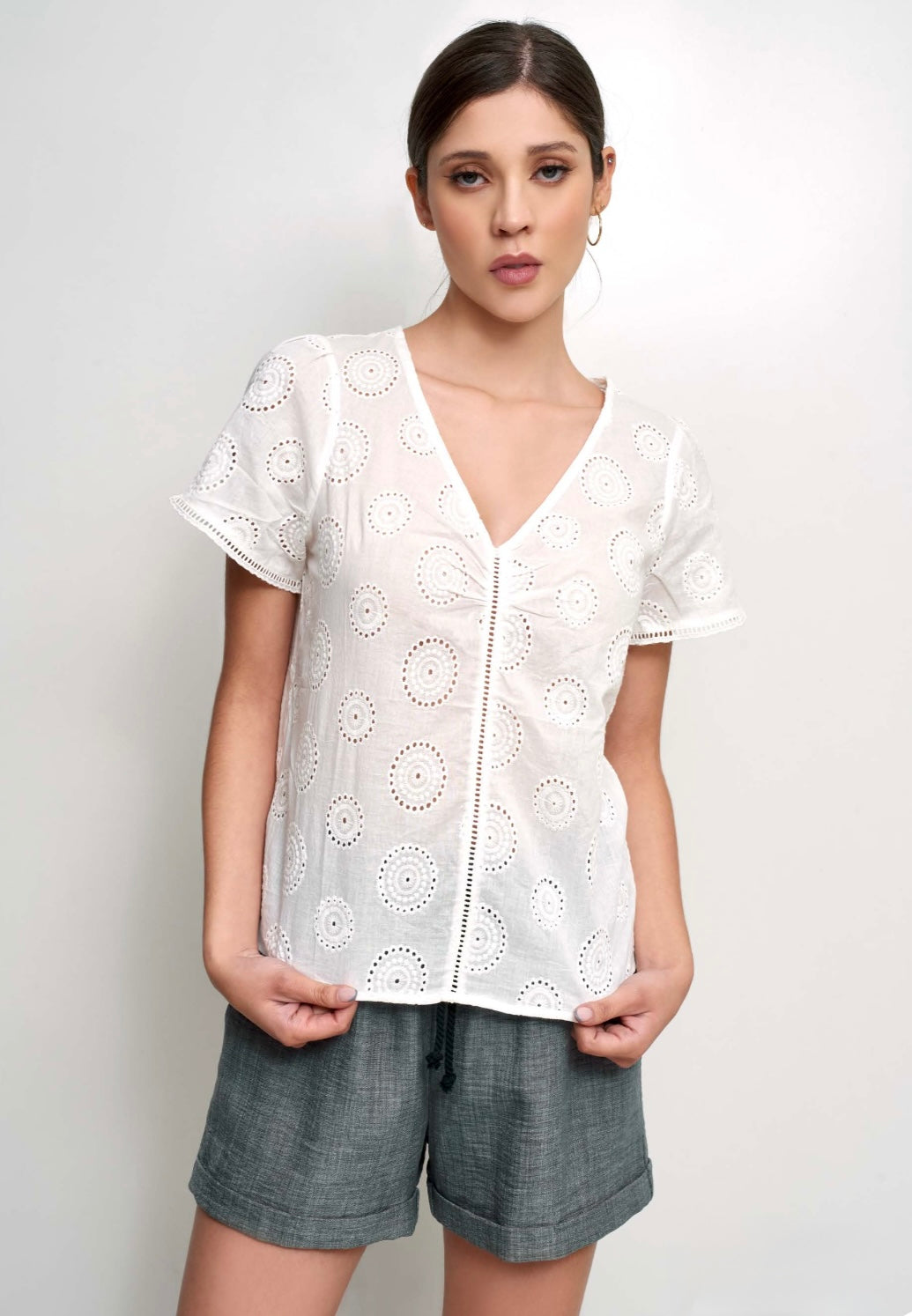 Blusa Bordada Blanca V
