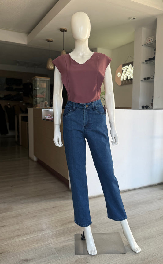 Jeans Rectos al Tobillo