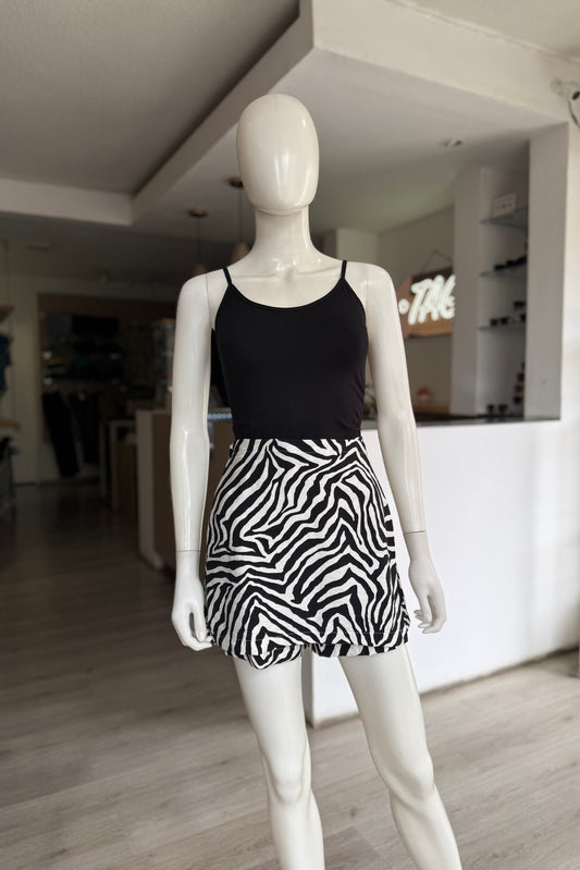 Falda-Short Cebra