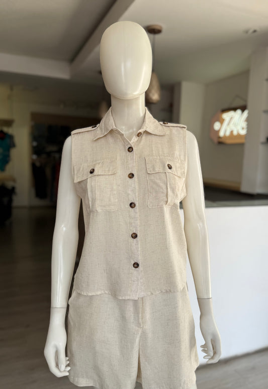 Blusa Camisera Ivory