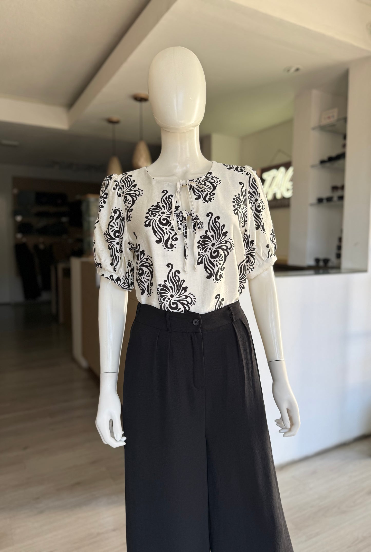 Blusa Blanca Print
