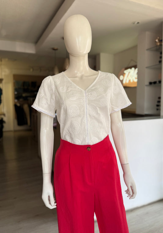Blusa Bordada Blanca V